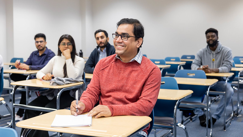 Graduate students in an MBA class at Goldey-Beacom College